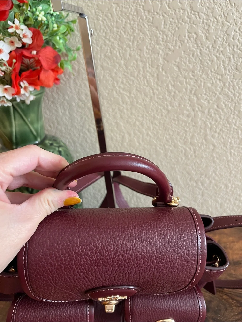 🆕 Coach Hadley Backpack dark wine